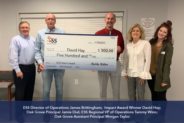 2019 ESS Impact Award Winner David Hay