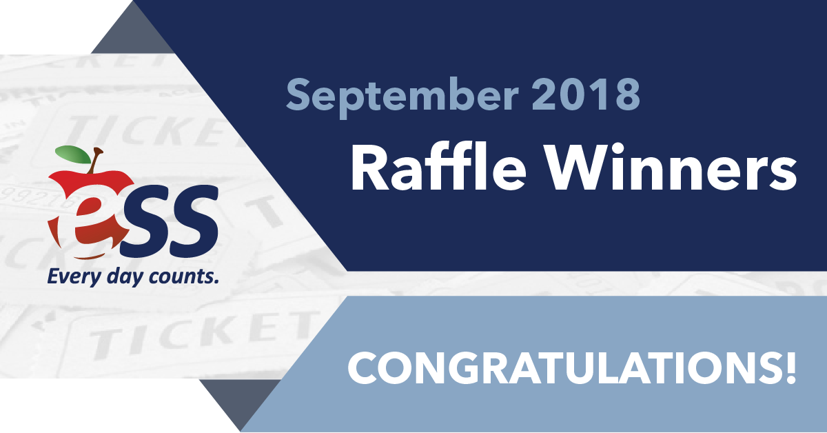 ESS Raffle Winners September 2018