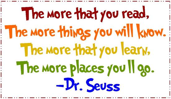 Dr. Seuss Reading Quote